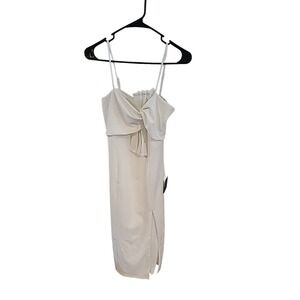 NWT Lulus White Taffeta Sleeveless Dress‎ Size S